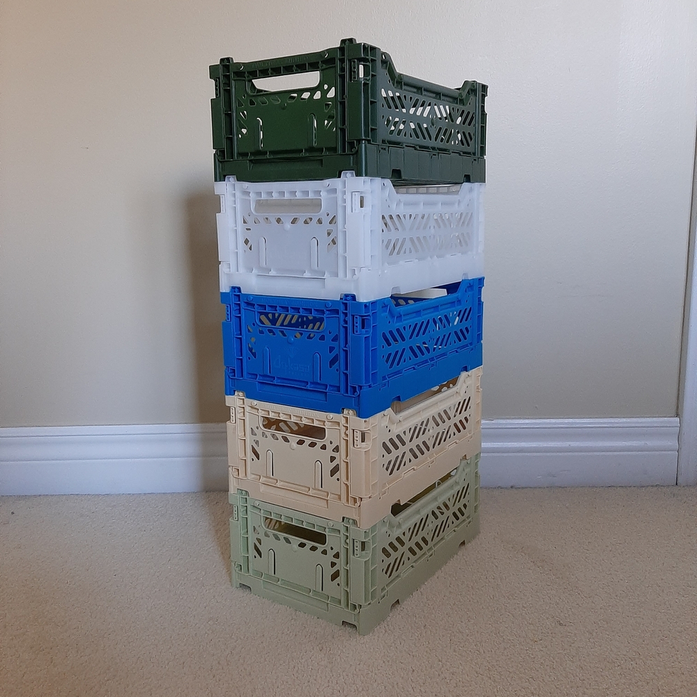 Set of 5 Aykasa Mini Box Folding Crates